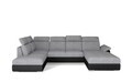 Coltar extensibil dreapta 5 locuri ELTAP, Evl-25, Evanell, 336x211x102 cm, lemn/poliester, gri/negru