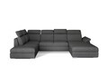 Coltar extensibil dreapta 5 locuri ELTAP, Evl-34, Evanell, 336x211x102 cm, lemn/poliester, gri inchis