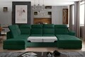 Coltar extensibil dreapta 5 locuri ELTAP, Evl-39, Evanell, 336x211x102 cm, lemn/poliester, verde inchis
