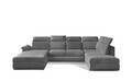 Coltar extensibil stanga 5 locuri ELTAP, Evl-43, Evanell, 336x211x102 cm, lemn/poliester, gri
