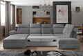 Coltar extensibil stanga 5 locuri ELTAP, Evl-43, Evanell, 336x211x102 cm, lemn/poliester, gri