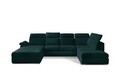 Coltar extensibil stanga 5 locuri ELTAP, Evl-47, Evanell, 336x211x102 cm, lemn/poliester, verde inchis