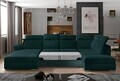 Coltar extensibil stanga 5 locuri ELTAP, Evl-47, Evanell, 336x211x102 cm, lemn/poliester, verde inchis