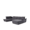 Coltar extensibil dreapta 5 locuri ELTAP, Evl-51, Evanell, 336x211x102 cm, lemn/poliester, gri inchis