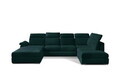Coltar extensibil dreapta 5 locuri ELTAP, Evl-54, Evanell, 336x211x102 cm, lemn/poliester, verde inchis