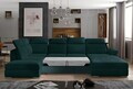 Coltar extensibil dreapta 5 locuri ELTAP, Evl-54, Evanell, 336x211x102 cm, lemn/poliester, verde inchis