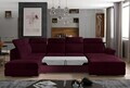 Coltar extensibil dreapta 5 locuri ELTAP, Evl-55, Evanell, 336x211x102 cm, lemn/poliester, visiniu