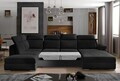 Coltar extensibil dreapta 5 locuri ELTAP, Evl-56, Evanell, 336x211x102 cm, lemn/poliester, negru