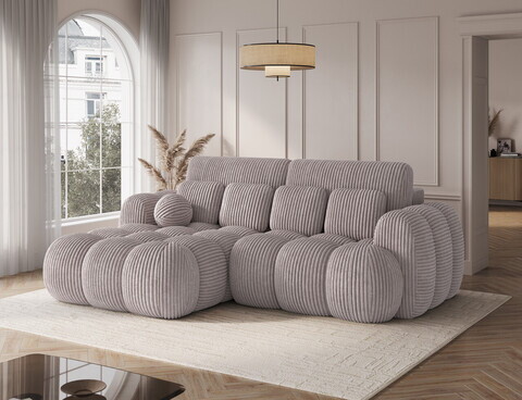 Coltar extensibil stanga 4 locuri ELTAP, Covelion, 260x167x105 cm, lemn/catifea din poliester, gri