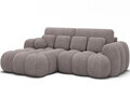 Coltar extensibil stanga 4 locuri ELTAP, Covelion, 260x167x105 cm, lemn/catifea din poliester, gri