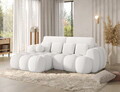 Coltar extensibil stanga 4 locuri ELTAP, Covelion, 260x167x105 cm, lemn/catifea din poliester, alb
