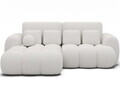 Coltar extensibil stanga 4 locuri ELTAP, Covelion, 260x167x105 cm, lemn/catifea din poliester, alb