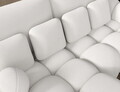 Coltar extensibil stanga 4 locuri ELTAP, Covelion, 260x167x105 cm, lemn/catifea din poliester, alb