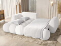 Coltar extensibil stanga 4 locuri ELTAP, Covelion, 260x167x105 cm, lemn/catifea din poliester, alb