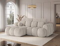 Coltar extensibil stanga 4 locuri ELTAP, Covelion, 260x167x105 cm, lemn/catifea din poliester, alb murdar