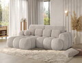 Coltar extensibil stanga 4 locuri ELTAP, Covelion, 260x167x105 cm, lemn/catifea din poliester, alb murdar