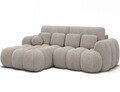 Coltar extensibil stanga 4 locuri ELTAP, Covelion, 260x167x105 cm, lemn/catifea din poliester, alb murdar