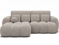 Coltar extensibil stanga 4 locuri ELTAP, Covelion, 260x167x105 cm, lemn/catifea din poliester, alb murdar