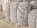 Coltar extensibil stanga 4 locuri ELTAP, Covelion, 260x167x105 cm, lemn/catifea din poliester, alb murdar