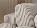 Coltar extensibil stanga 4 locuri ELTAP, Covelion, 260x167x105 cm, lemn/catifea din poliester, alb murdar