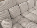 Coltar extensibil stanga 4 locuri ELTAP, Covelion, 260x167x105 cm, lemn/catifea din poliester, alb murdar