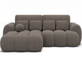 Coltar extensibil stanga 4 locuri ELTAP, Covelion, 260x167x105 cm, lemn/tesatura boucle, maro