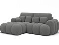 Coltar extensibil stanga 4 locuri ELTAP, Covelion, 260x167x105 cm, lemn/tesatura boucle, gri inchis