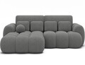 Coltar extensibil stanga 4 locuri ELTAP, Covelion, 260x167x105 cm, lemn/tesatura boucle, gri inchis