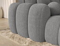 Coltar extensibil stanga 4 locuri ELTAP, Covelion, 260x167x105 cm, lemn/tesatura boucle, gri inchis