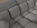 Coltar extensibil stanga 4 locuri ELTAP, Covelion, 260x167x105 cm, lemn/tesatura boucle, gri inchis