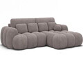 Coltar extensibil dreapta 4 locuri ELTAP, Covelion, 260x167x105 cm, lemn/catifea din poliester, gri