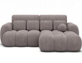 Coltar extensibil dreapta 4 locuri ELTAP, Covelion, 260x167x105 cm, lemn/catifea din poliester, gri