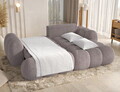 Coltar extensibil dreapta 4 locuri ELTAP, Covelion, 260x167x105 cm, lemn/catifea din poliester, gri