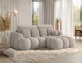 Coltar extensibil dreapta 4 locuri ELTAP, Covelion, 260x167x105 cm, lemn/tesatura boucle, bej inchis