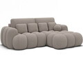 Coltar extensibil dreapta 4 locuri ELTAP, Covelion, 260x167x105 cm, lemn/tesatura boucle, bej inchis