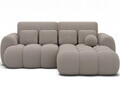 Coltar extensibil dreapta 4 locuri ELTAP, Covelion, 260x167x105 cm, lemn/tesatura boucle, bej inchis