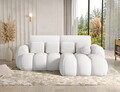 Coltar extensibil dreapta 4 locuri ELTAP, Covelion, 260x167x105 cm, lemn/catifea din poliester, alb