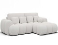 Coltar extensibil dreapta 4 locuri ELTAP, Covelion, 260x167x105 cm, lemn/catifea din poliester, alb