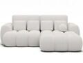 Coltar extensibil dreapta 4 locuri ELTAP, Covelion, 260x167x105 cm, lemn/catifea din poliester, alb