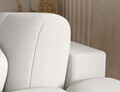 Coltar extensibil dreapta 4 locuri ELTAP, Covelion, 260x167x105 cm, lemn/catifea din poliester, alb