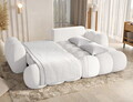 Coltar extensibil dreapta 4 locuri ELTAP, Covelion, 260x167x105 cm, lemn/catifea din poliester, alb