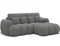 Coltar extensibil dreapta 4 locuri ELTAP, Covelion, 260x167x105 cm, lemn/tesatura boucle, gri inchis