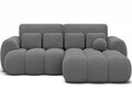 Coltar extensibil dreapta 4 locuri ELTAP, Covelion, 260x167x105 cm, lemn/tesatura boucle, gri inchis