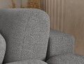 Coltar extensibil dreapta 4 locuri ELTAP, Covelion, 260x167x105 cm, lemn/tesatura boucle, gri inchis