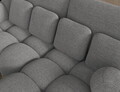 Coltar extensibil dreapta 4 locuri ELTAP, Covelion, 260x167x105 cm, lemn/tesatura boucle, gri inchis