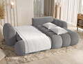 Coltar extensibil dreapta 4 locuri ELTAP, Covelion, 260x167x105 cm, lemn/tesatura boucle, gri inchis