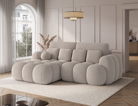 Coltar extensibil stanga 4 locuri ELTAP, Covelion, 260x167x105 cm, lemn/tesatura boucle, bej inchis