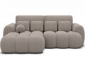 Coltar extensibil stanga 4 locuri ELTAP, Covelion, 260x167x105 cm, lemn/tesatura boucle, bej inchis