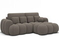 Coltar extensibil dreapta 4 locuri ELTAP, Covelion, 260x167x105 cm, lemn/tesatura boucle, maro