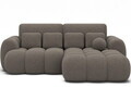 Coltar extensibil dreapta 4 locuri ELTAP, Covelion, 260x167x105 cm, lemn/tesatura boucle, maro